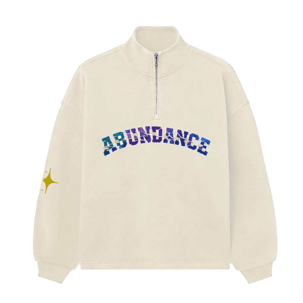 Unisex Stand - Up Collar Half - Zip Panelled Sweatshirt（460GSM） - Elevated AgendaUnisex Stand - Up Collar Half - Zip Panelled Sweatshirt（460GSM）Unisex Stand-Up Collar Half-Zip Panelled Sweatshirt（460GSM） Ecru XS