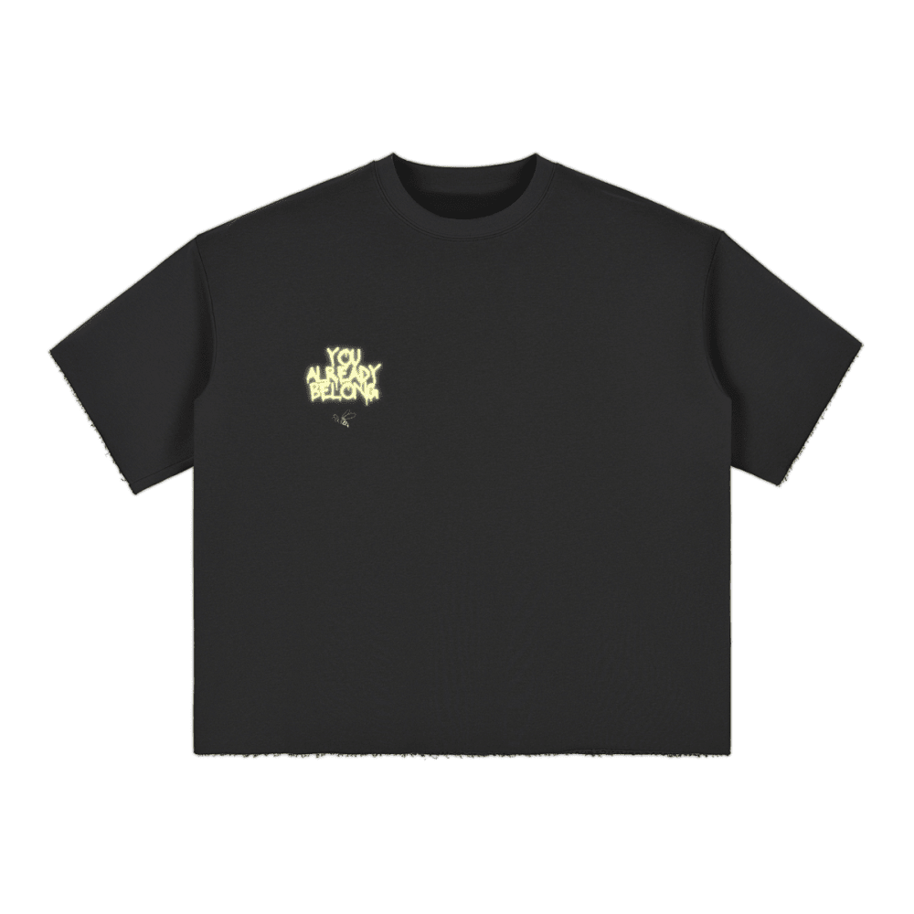 Men’s Cropped Terry T-shirt（280GSM） - Elevated AgendaMen’s Cropped Terry T-shirt（280GSM）Men’s Cropped Terry T-shirt（280GSM) Black S