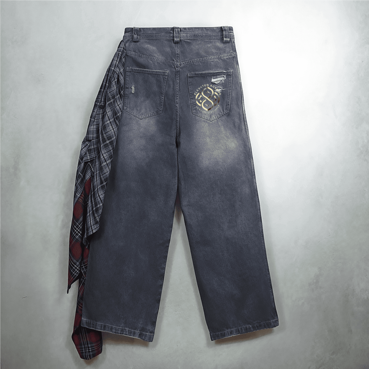 Unisex Loose Fit Straight - Leg Washed Jeans - Elevated AgendaUnisex Loose Fit Straight - Leg Washed JeansUnisex Loose Fit Straight-Leg Washed Jeans Blue S