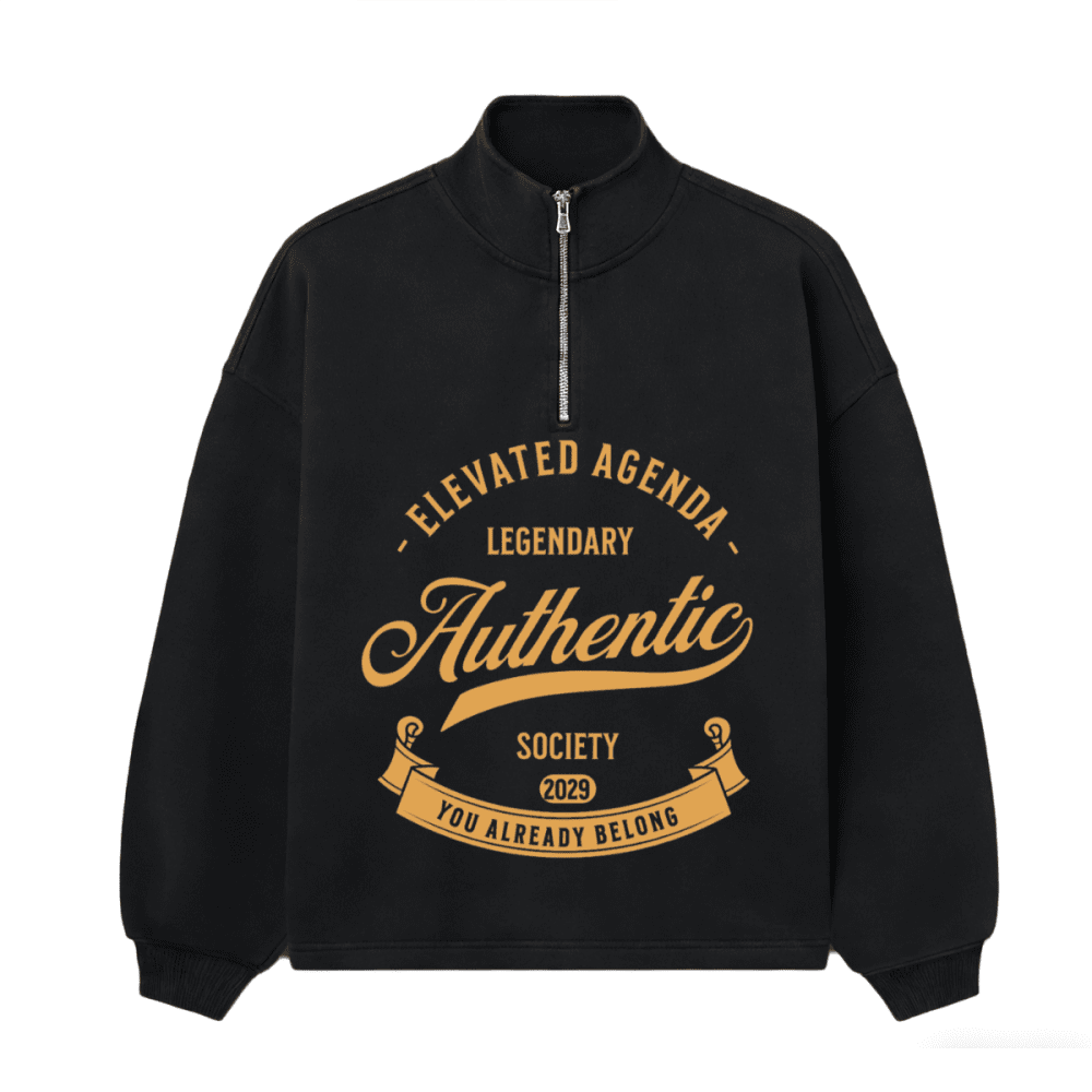 Unisex Heavyweight Stand - Up Collar Half - Zip Panelled Sweatshirt (460GSM) - Elevated AgendaUnisex Heavyweight Stand - Up Collar Half - Zip Panelled Sweatshirt (460GSM)Unisex Stand-Up Collar Half-Zip Panelled Sweatshirt（460GSM） Black XS