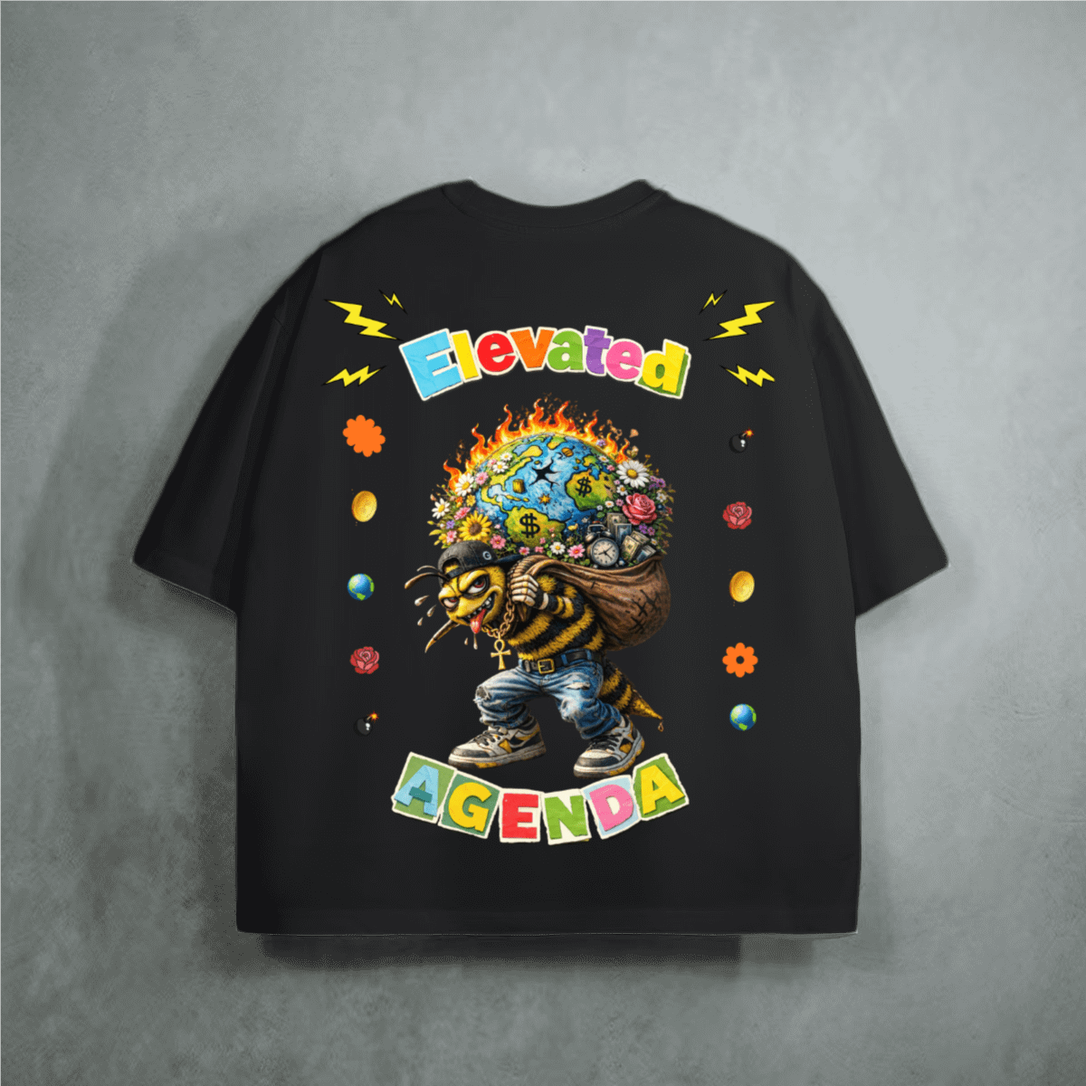 Unisex Heavyweight Cropped Loose T-shirt(280GSM) - Elevated AgendaUnisex Heavyweight Cropped Loose T-shirt(280GSM)Unisex Heavyweight Cropped Loose T-shirt(280GSM) Black XS