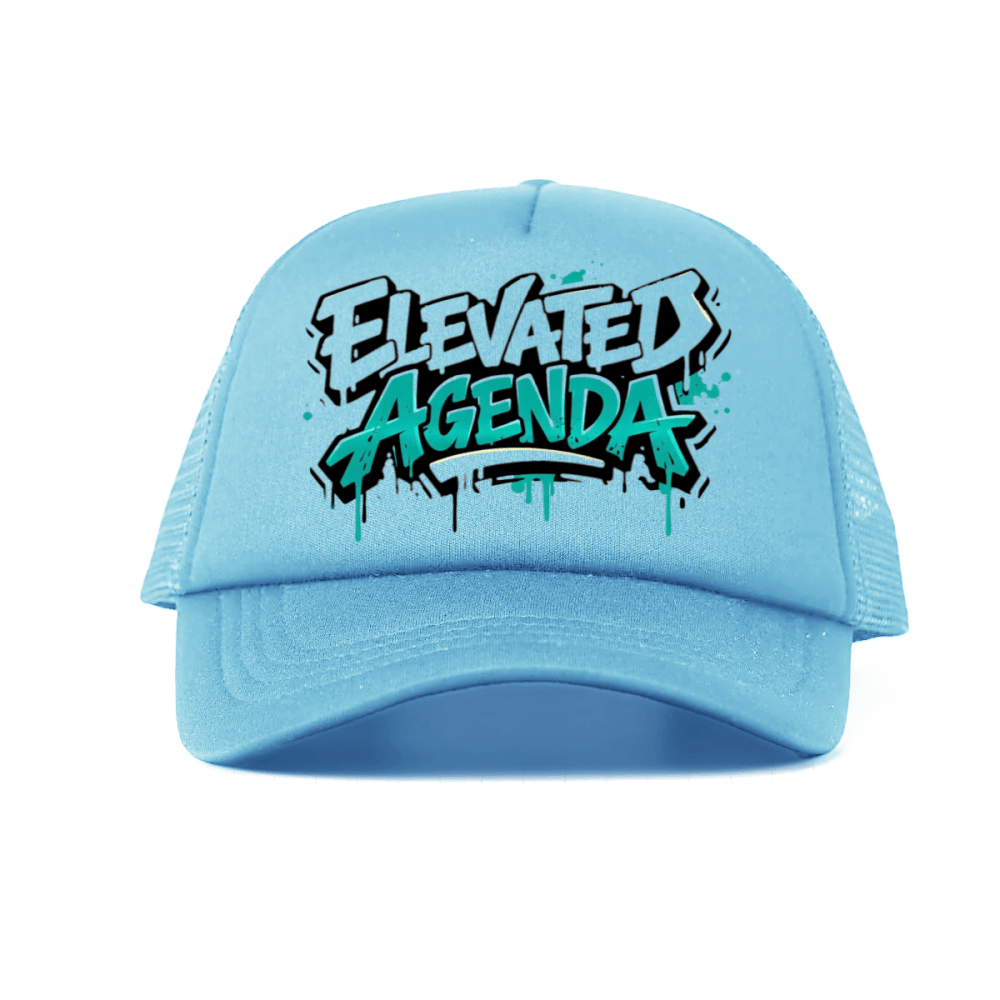 Foam Trucker Hat with Mesh Panels - Elevated AgendaFoam Trucker Hat with Mesh PanelsFoam Trucker Hat with Mesh Panels Blue
