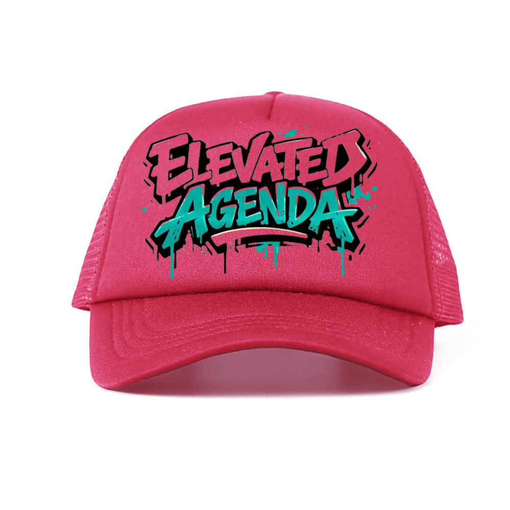 Foam Trucker Hat with Mesh Panels - Elevated AgendaFoam Trucker Hat with Mesh PanelsFoam Trucker Hat with Mesh Panels Garnet