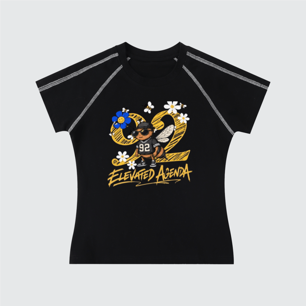 Women's Vintage Raglan Baby Tee - Elevated AgendaWomen's Vintage Raglan Baby TeeWomen's Vintage Raglan Baby Tee Black S