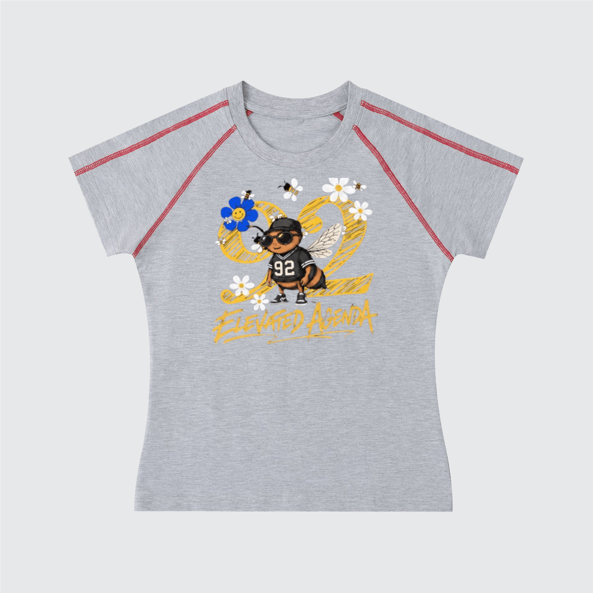Women's Vintage Raglan Baby Tee - Elevated AgendaWomen's Vintage Raglan Baby TeeWomen's Vintage Raglan Baby Tee Black S