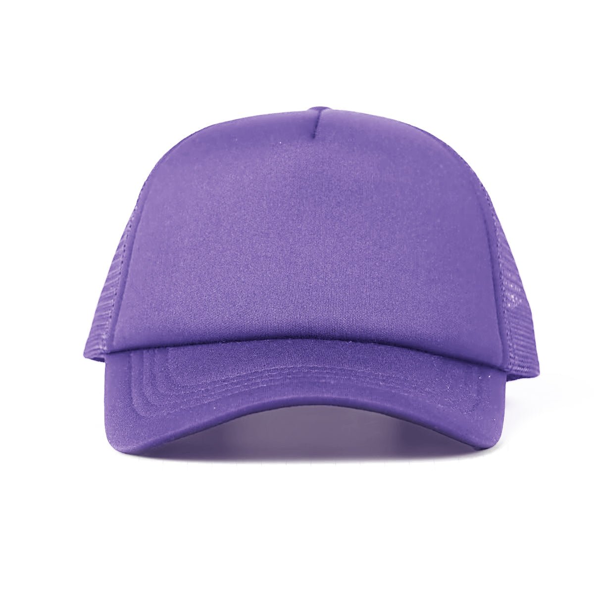 Foam Trucker Hat with Mesh Panels - Elevated AgendaFoam Trucker Hat with Mesh PanelsFoam Trucker Hat with Mesh Panels Purple
