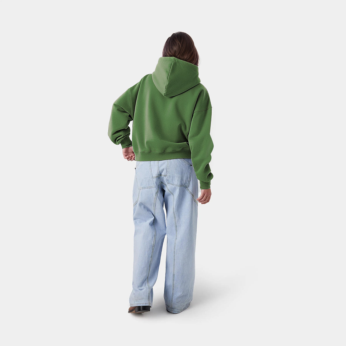 Unisex Cropped Double-Zip Hoodie (460 GSM)