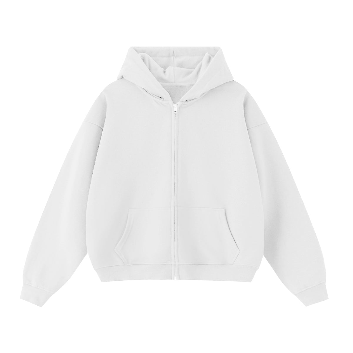 Unisex Cropped Double-Zip Hoodie (460 GSM)