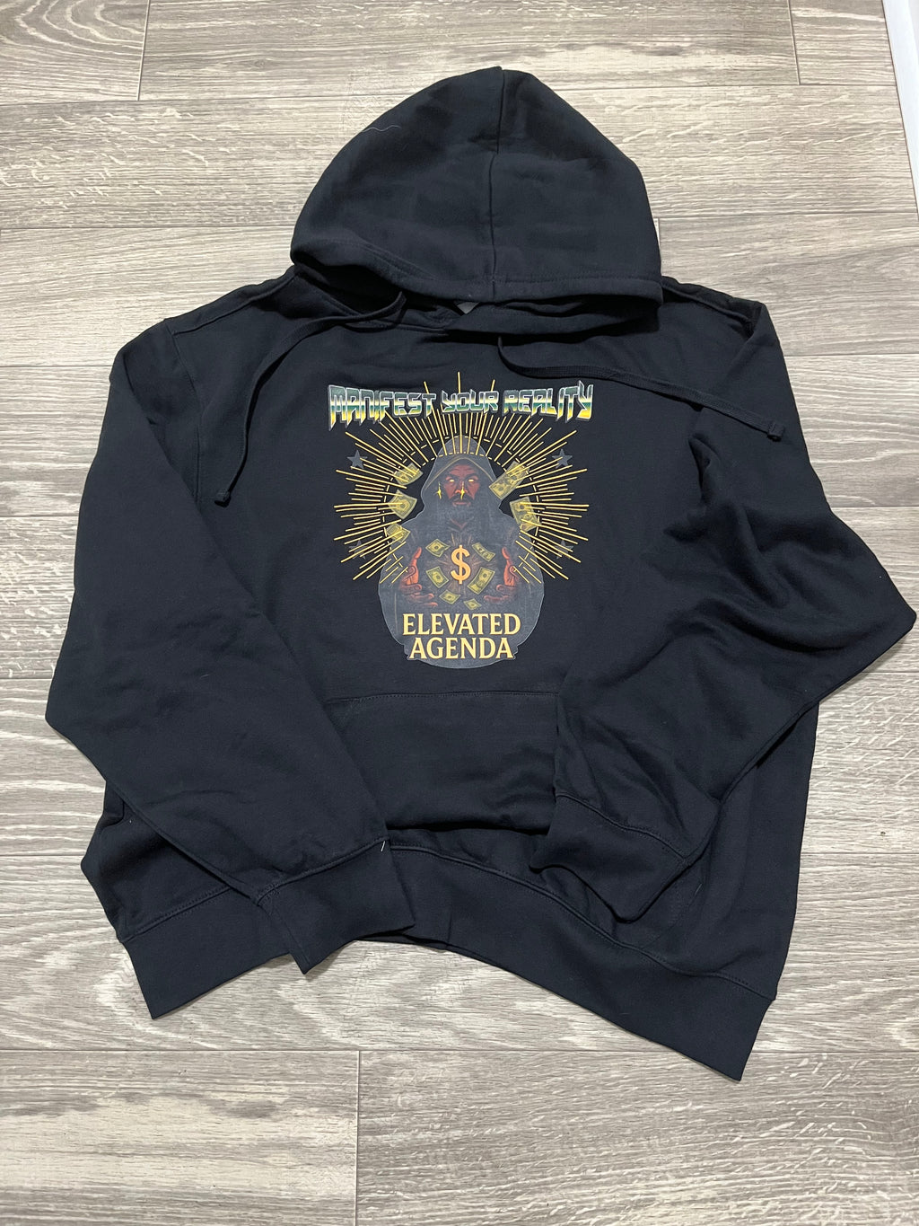 Got it out the ether Black  bedazzled hoodie