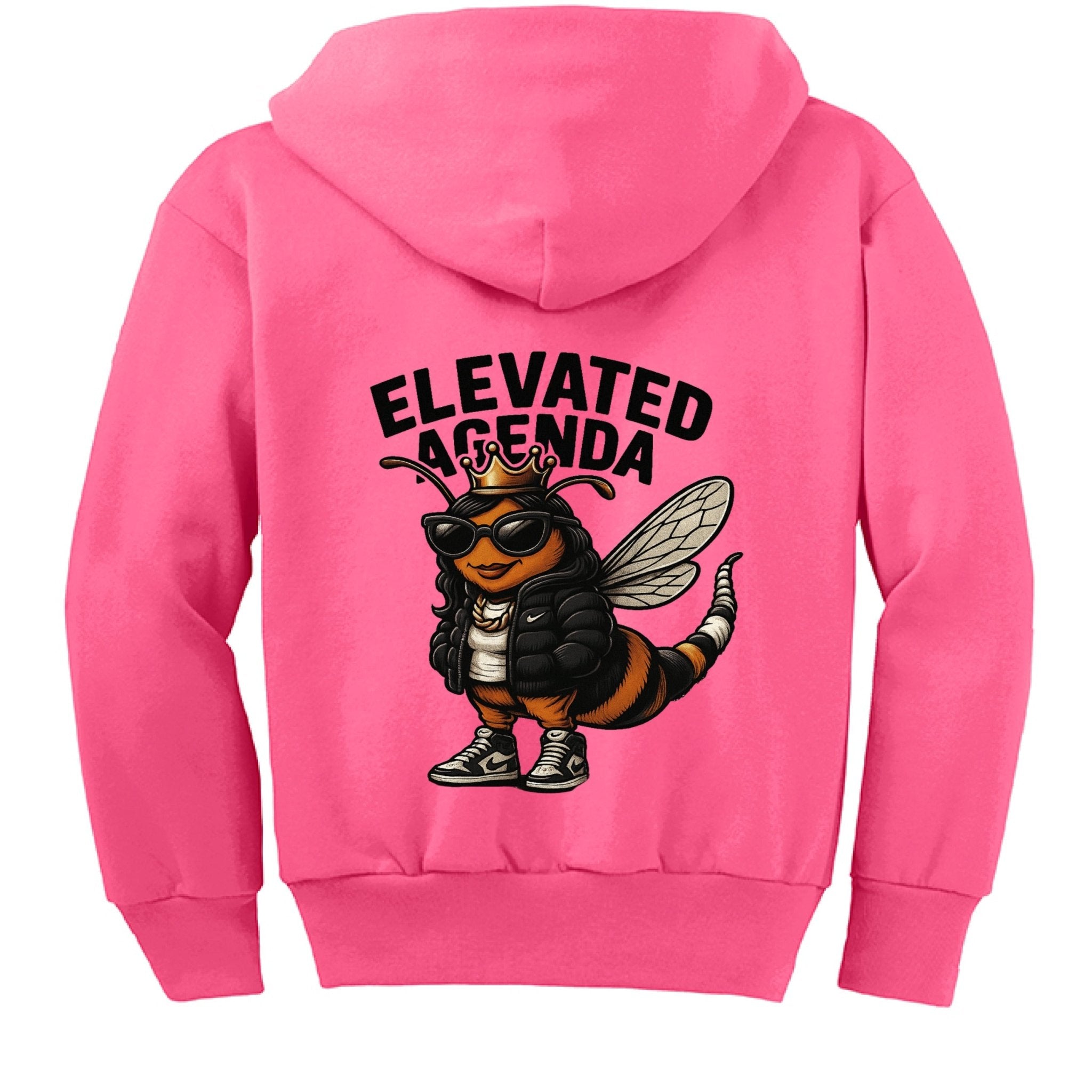 bianca bee zip up hoodie - Elevated Agenda Neon Pink - BACK19g64amekqt73a