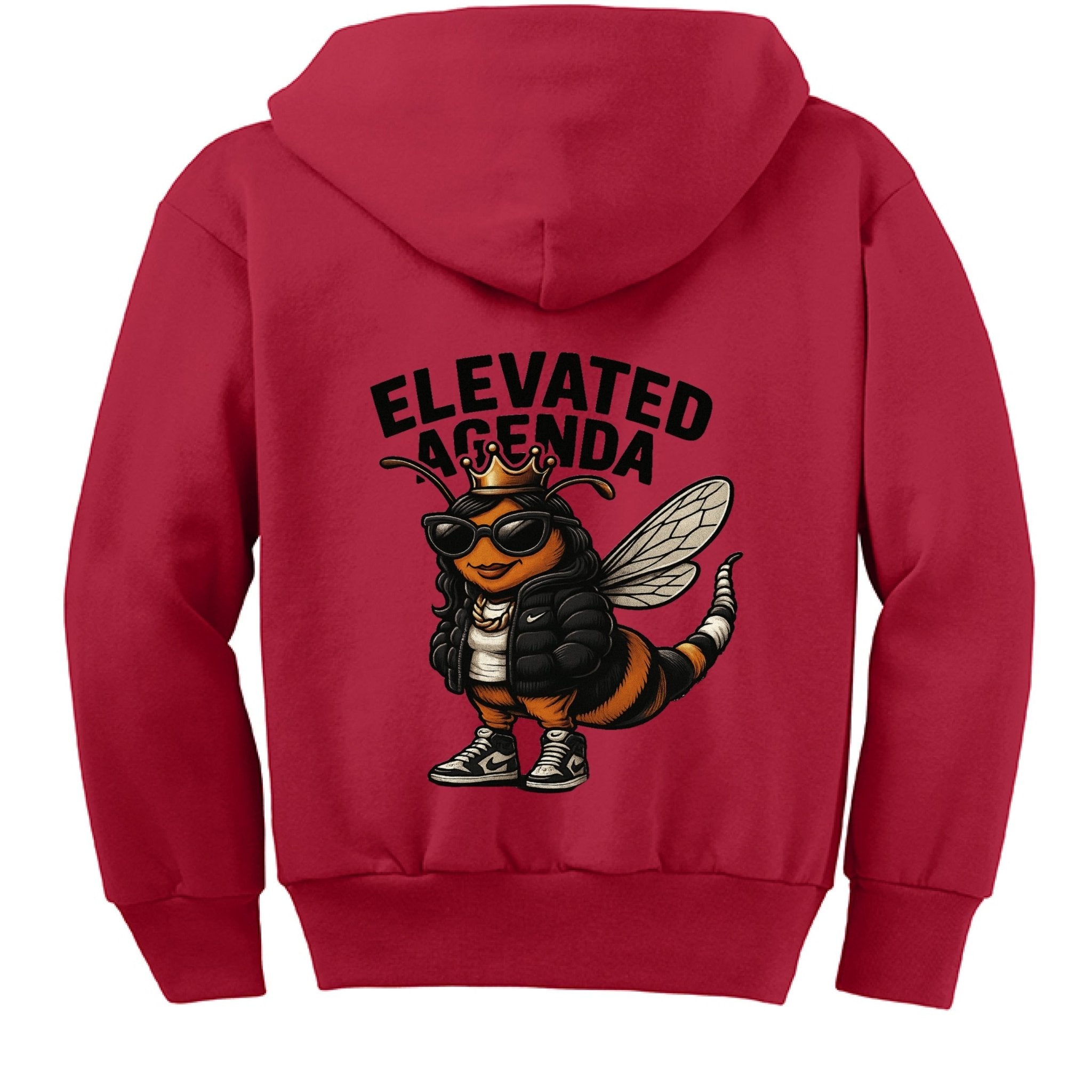 bianca bee zip up hoodie - Elevated Agenda Red - BACK19g64amekqt73a